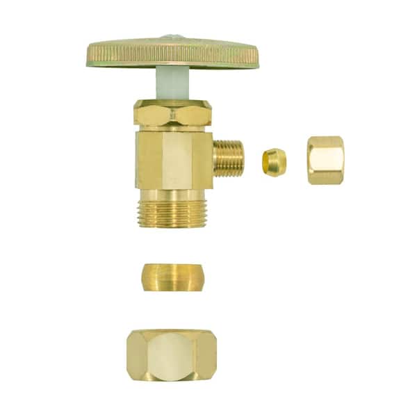 EASTMAN 5/8 in. Compression x 1/4 in. Compression Angle Stop