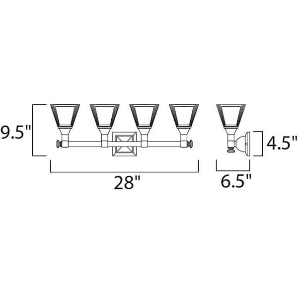 Brentwood 4-Light Satin Nickel Bath Vanity Light