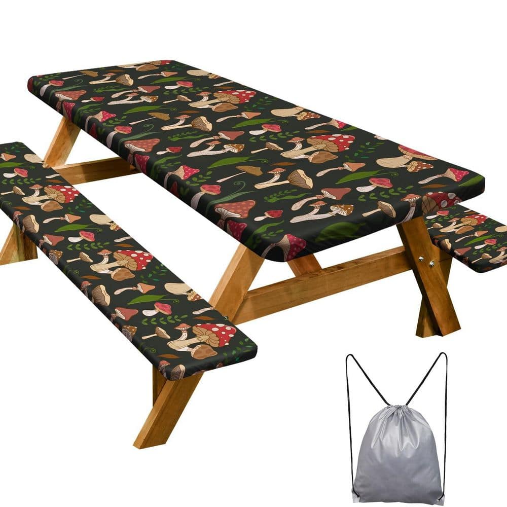 6FT Height 72in Length Picnic Table Cover with Bench Covers Waterproof Windproof Tablecloth 3 pcs Set price history on PriceWatchPro