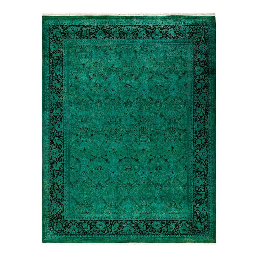 Overdyed Green 8 ft. x 10 ft. 6 in. Wool Indoor Area Rug price history on PriceWatchPro