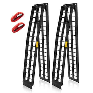 10 ft. 1200 lbs. Capacity Aluminum Folding Loading Ramp for Motorcycle, ATV, Tractor, Truck, Trailer, Car (2-Pack)