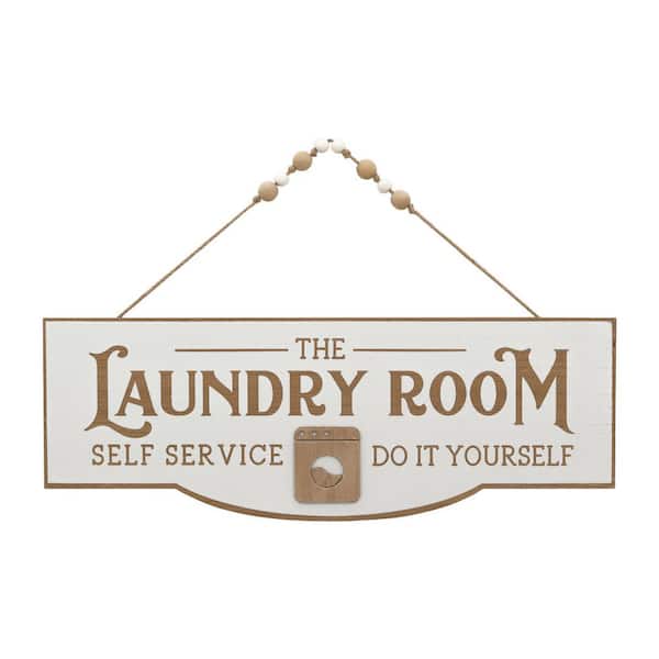 PARISLOFT Laundry Room Wood Wall Decorative Sign