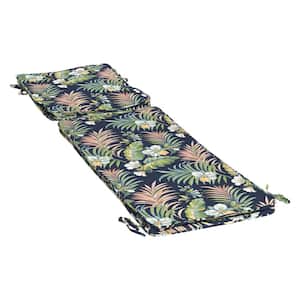 ProFoam 72 in. x 21 in. Outdoor Chaise Cushion Cover, Simone Blue Tropical