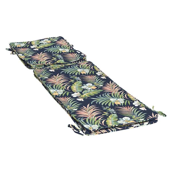 ARDEN SELECTIONS ProFoam 72 in. x 21 in. Outdoor Chaise Cushion Cover, Simone Blue Tropical