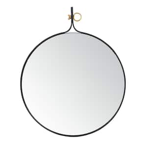 Chandlen 24 in. X 29.5 in. Matte Black Framed Mirror