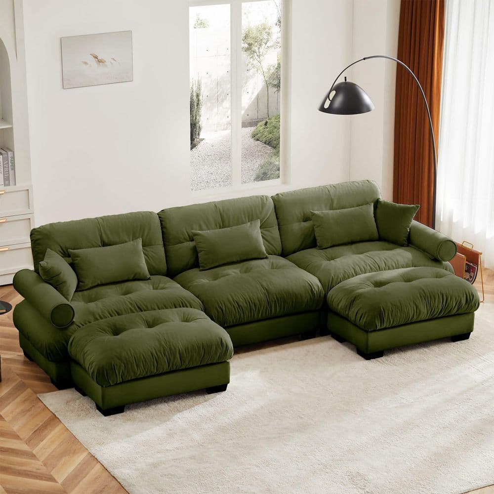 Dalton Velvet Upholstered U Shape Sectional Sofa - rated 5 stars from 1 reviews