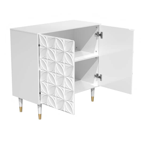 White 31 in. Accent Storage Cabinet