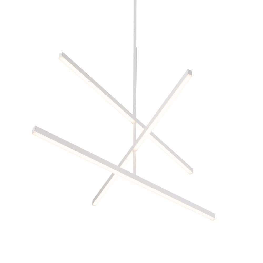 Vega White LED 45" Sculptural Chandelier