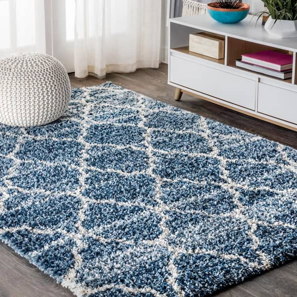 Blue moroccan rug , Wool rug 8x10 checkered area rug , Rugs for bedroom outlets and bedside rug , Neutral area rug , 70s rug