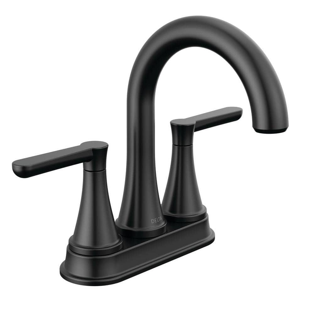 Delta Greydon 4 in. Centerset Double Handle Bathroom Faucet in Matte