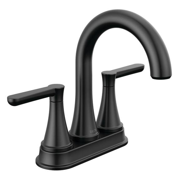Certified Refurbished Delta Greydon 2-Handle Bathroom Faucet - Matte Black (Model 25860LF-BL-R)