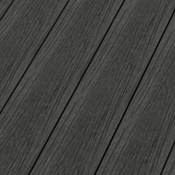 NewTechWood UltraShield Naturale Magellan 1 in. x 6 in. x 8 ft. Hawaiian Charcoal Solid with Groove Composite Decking Board