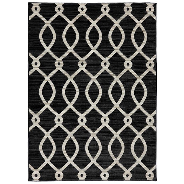 Mohawk Home Strata Black 8 ft. x 10 ft. Area Rug