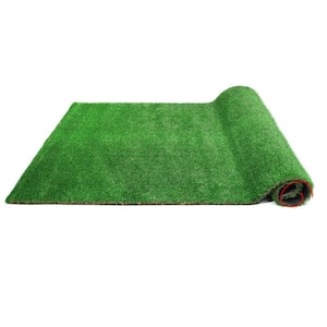 Green 3 ft. x 5 ft. Polypropylene Outdoor Artificial Grass Runner Rug Patio Balcony Garden Lawn, 1.38 in. Pile Height