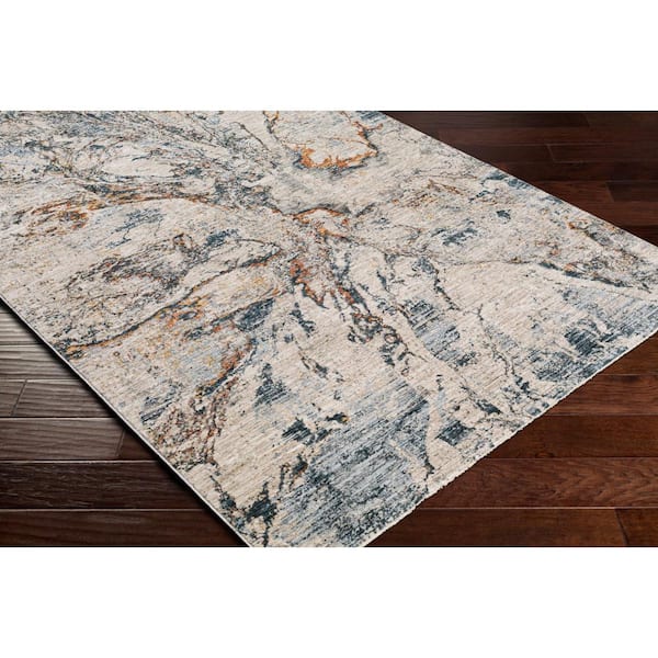 Khari Medium Gray Abstract 8 ft. x 10 ft. Indoor Area Rug