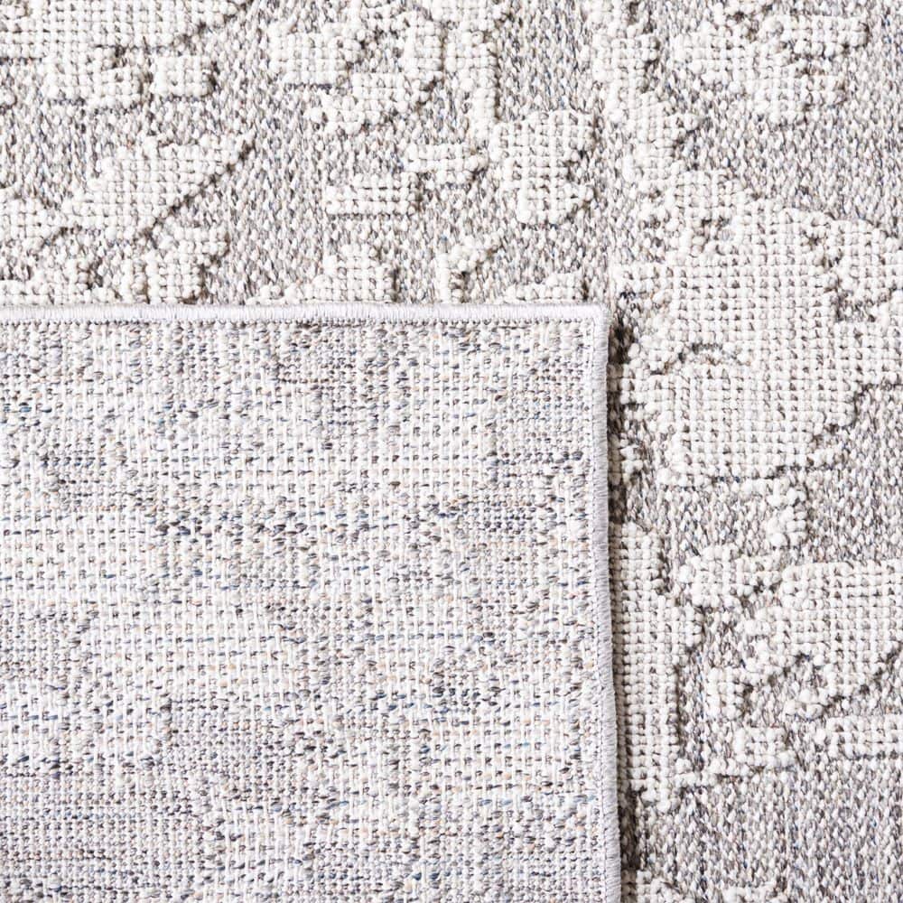 Elevate Boho-Chic 9' x 12' Gray/Light Gray Reversible Indoor/Outdoor Rug