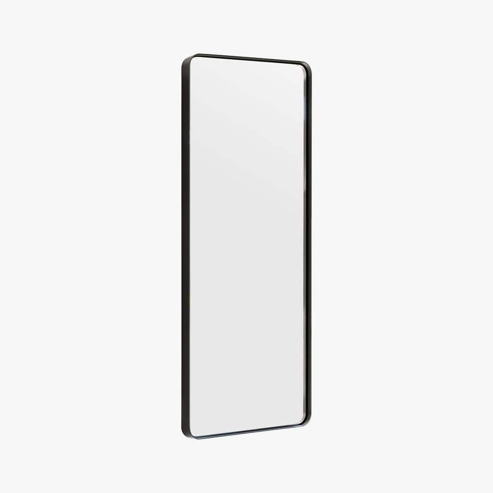 Black 71 in. W x 31 in. H Round Angle Rectangle Metal Framed Bathroom Vanit
