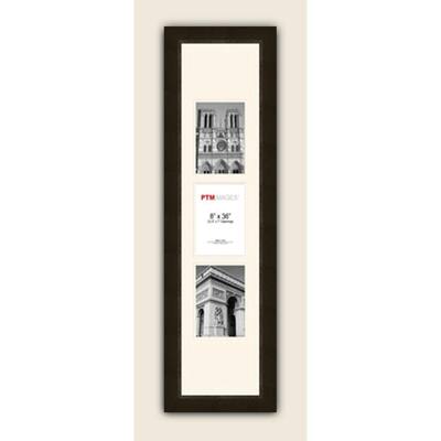 3-Opening Vertical 5 in. x 7 in. White Matted Espresso Photo Collage Frame