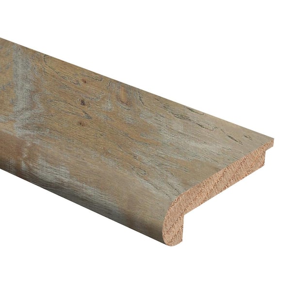 Zamma Hickory Revere Pewter 3/8 in. Thick x 2-3/4 in. Wide x 94 in. Length Hardwood Stair Nose Molding Flush