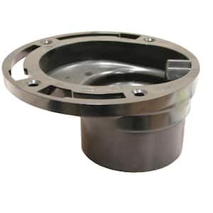 7 in. O.D. ABS 4-Way Offset Closet (Toilet) Flange Less Knockout, Fits Over 3 in. or Inside 4 in. Schedule 40 DWV Pipe