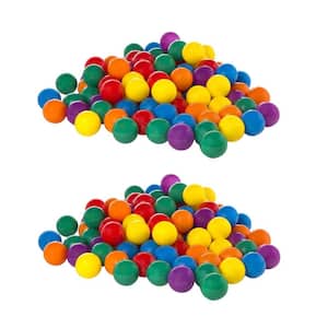 100-Pack Large Multi-Colored Plastic Fun Ballz for Ball Pits (2-Pack)