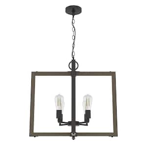 Woodburn 4-Light Noble Bronze Lantern Pendant Light