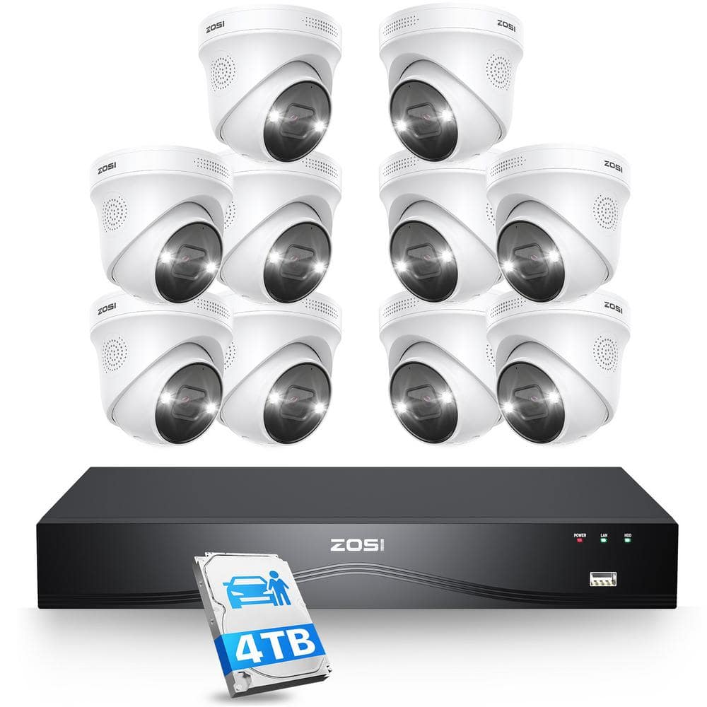 4K 16-Channel(32CH Expandable) 4TB POE NVR Security Camera System with 10-Wired 8MP Outdoor Audio Cameras price history on PriceWatchPro