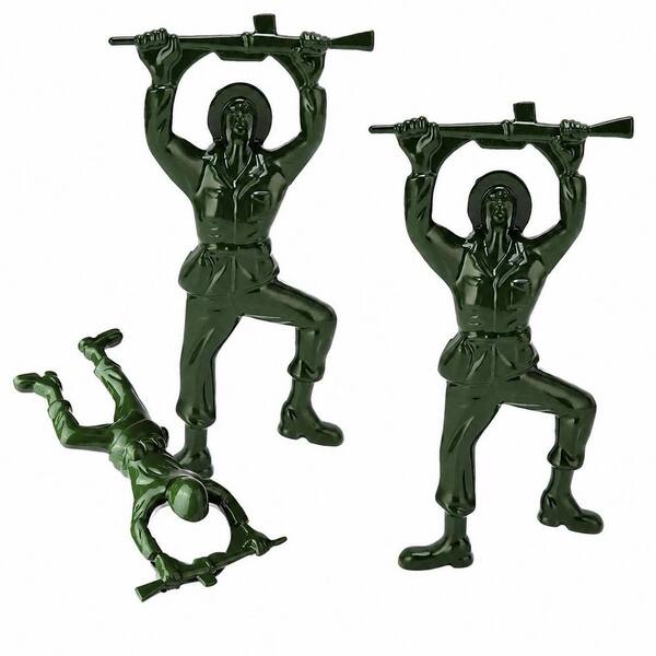 Set of 2 Creative 3D Army Man Die Cast Metal Bottle Openers for Beer and Beverages