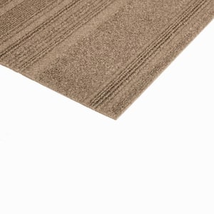 Adirondack - Taupe - Brown Commercial 24 x 24 in. Peel and Stick Carpet Tile Square (60 sq. ft.)