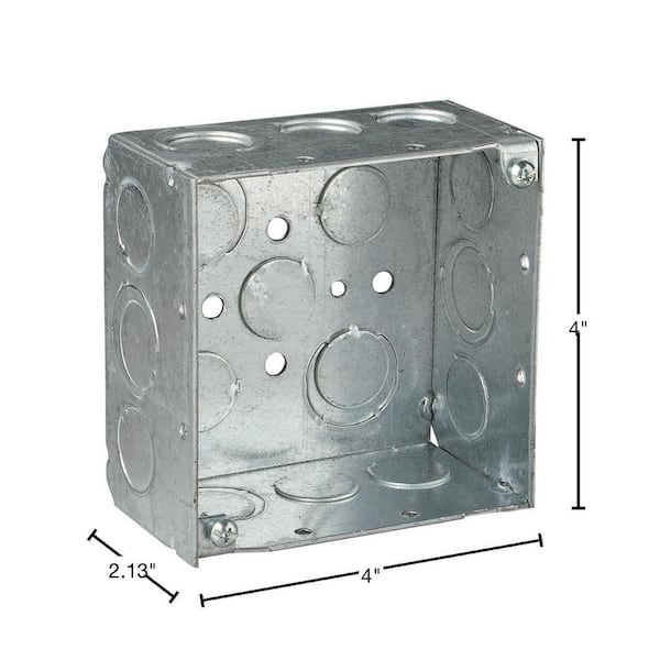 THE BOX／THE SQUARE～T-SQUARE Steel City 4 in. 30.3 cu. in. Metallic Square Box 521711234EW-25R