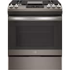 5.3 cu. ft. Slide-In Gas Range with Steam-Cleaning Oven in Slate with Griddle, Fingerprint Resistant