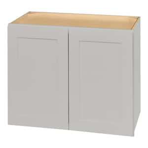 Avondale 30 in. W x 15 in. D x 24 in. H Ready to Assemble Plywood Shaker Wall Bridge Kitchen Cabinet in Dove Gray