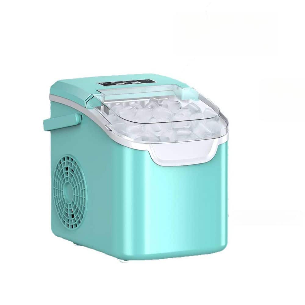 8.66 in. 26 lb. Portable Ice Maker Bullet Ice Machine with Selectable Ice Size in Green for Home/Office/Bar price history on PriceWatchPro