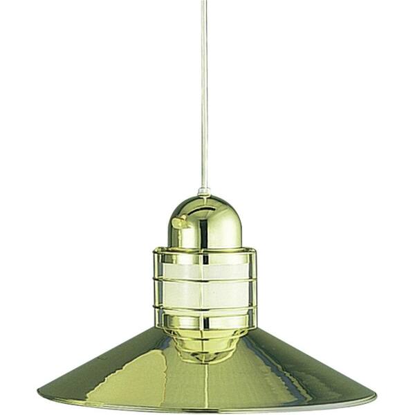 Volume Lighting 1-Light Polished Brass Interior Pendant