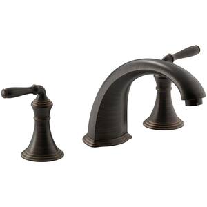Devonshire 2-Handle Deck and Rim-Mount Roman Tub Faucet Trim Kit in Oil-Rubbed Bronze (Valve Not Included)