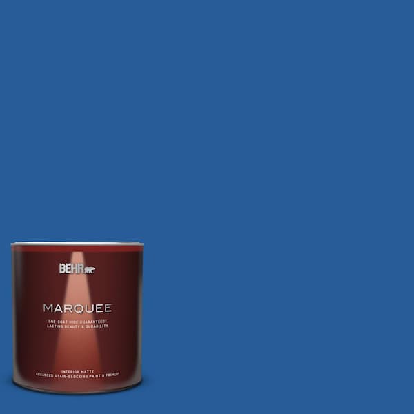 BEHR MARQUEE 1 Qt. #P510-7 Beacon Blue One-Coat Hide Matte