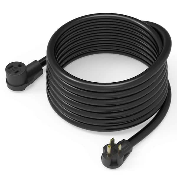 40 ft. 8 AWG 3 Conductors 250V Black STW Heavy Duty Power Extension Cord for Welding Machines, NEMA 6-50P to 6-50R