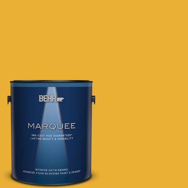 BEHR MARQUEE 1 gal. #MQ5-05 Limousine Leather One-Coat Hide Satin Enamel  Interior Paint & Primer 745301 - The Home Depot