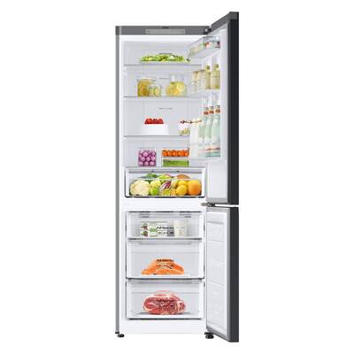 Bespoke 24 in. 12 cu. ft. Bottom Freezer Refrigerator in White Glass, Counter Depth