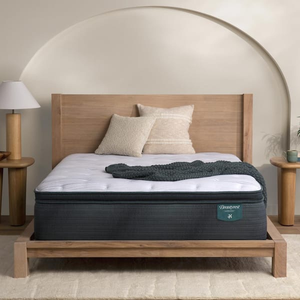 Beautyrest Harmony Cypress Bay King Plush Pillow Top 14.75 in. Standard Profile Mattress Set