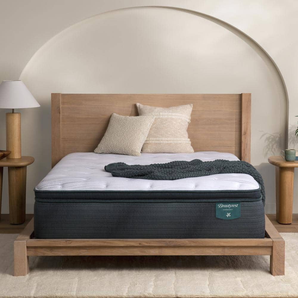 Beautyrest Harmony Cypress Bay California King Plush Pillow Top 14.75 in. Standard Profile Mattress Set