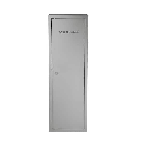 12 Gun KD Steel Cabinet with Key Lock Access in Matte Grey