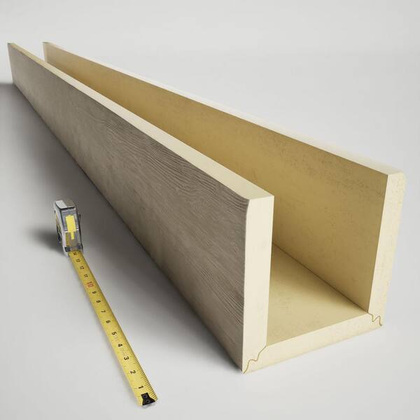 Ekena Millwork Endurathane 4 in. H x 4 in. W x 24 ft. L Rough Sawn