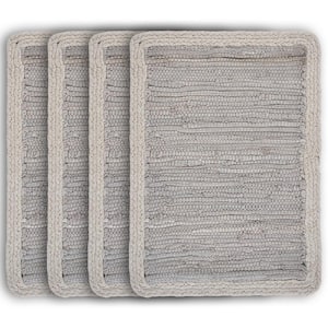 19 in. x 13 in. Bordered Light Gray Placemat (Set of 4) 19 in. x 13 in. Bordered Light Gray Placemat (Set of 4)