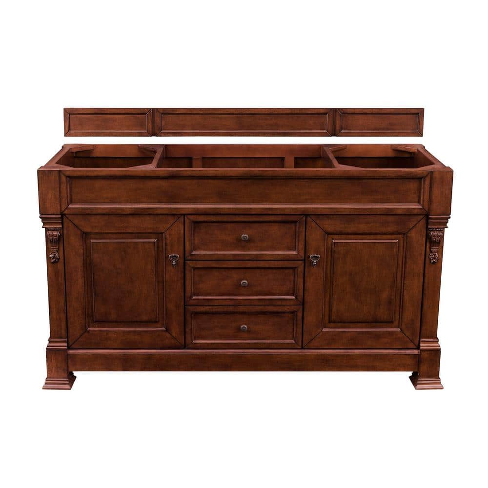 Brookfield 59.5 in. W x 22.8 in. D x 33.5 in. H Bathroom Single Vanity Cabinet Without Top in Warm Cherry -  James Martin Vanities, 147-114-5381