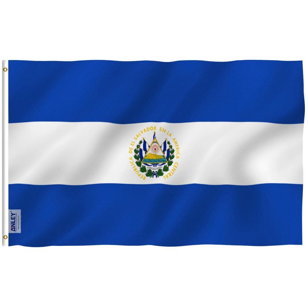 ANLEY Fly Breeze 3 ft. x 5 ft. Salvador Flag 2-Sided Flag Banner with ...