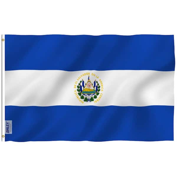 ANLEY Fly Breeze 3 ft. x 5 ft. Salvador Flag 2-Sided Flag Banner with Brass Grommets and Canvas Header
