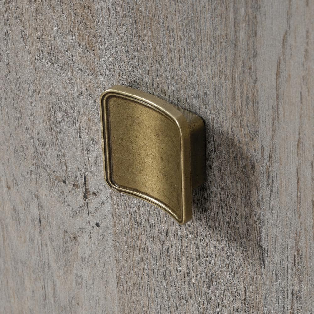 Mystic Oak Adjustable Storage Wall with Cubes and Doors