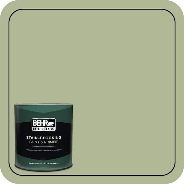 BEHR ULTRA 1 qt. #PPU11-08 Moss Print Semi-Gloss Enamel Exterior Paint & Primer