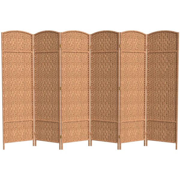 6 ft. Natural 6-Panel Room Divider